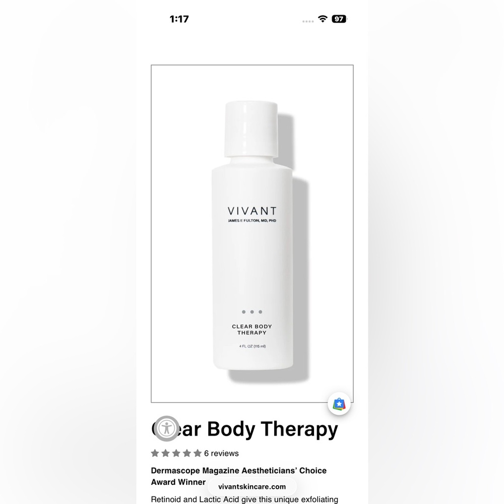 Vivant clear body therapy! 85% full